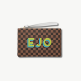Check Monogram Wristlet Clutch