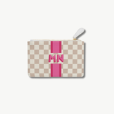 Check Monogram Stripe Mini Clutch