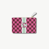 Checkerboard Monogram Stripe Mini Clutch