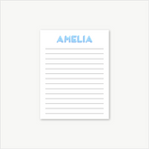personalized name notepad, lined notepad, monogram stationary / stationary, teacher gift, to do list, grad gift, colorful stationery