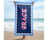 Scallop Shadow Block Beach Towel