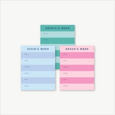 custom weekly planner notepad, days of the week notepad, monogram planner notepad, personalized planner, colorful organizing, teen gift