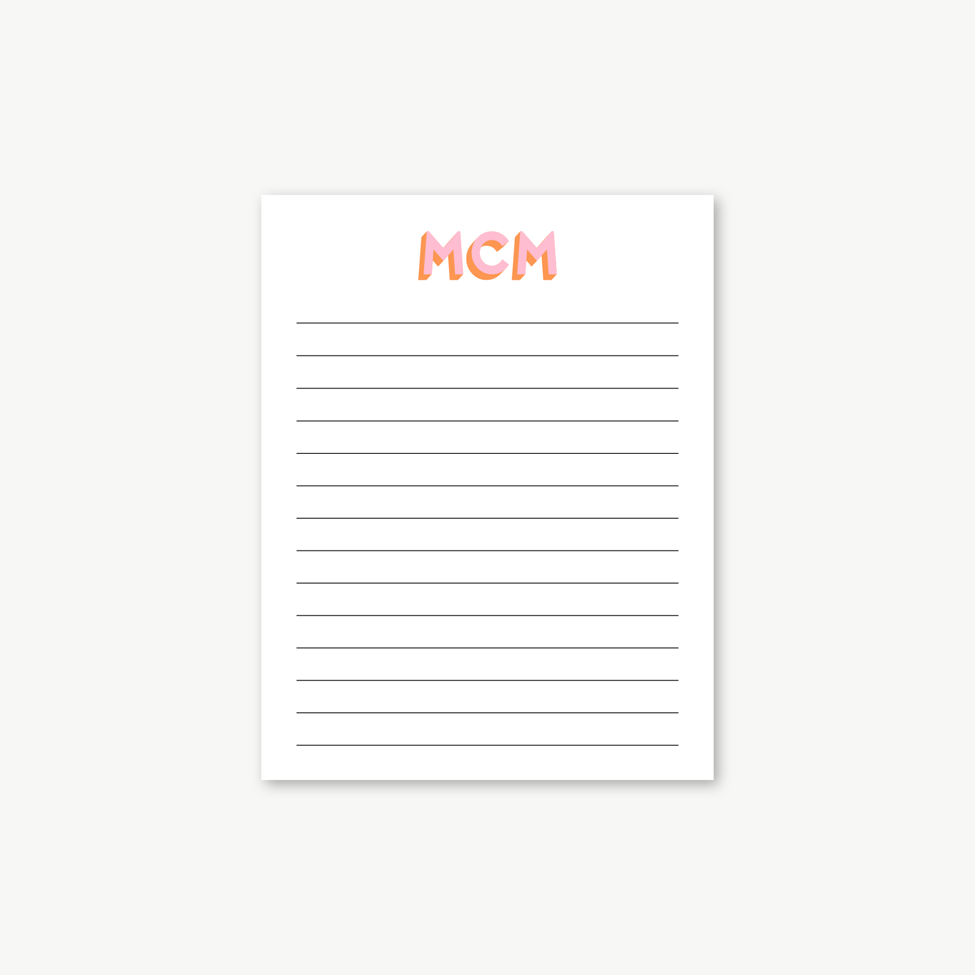 personalized name notepad, lined notepad, monogram stationary / stationary, teacher gift, to do list, grad gift, colorful stationery