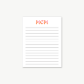 personalized name notepad, lined notepad, monogram stationary / stationary, teacher gift, to do list, grad gift, colorful stationery