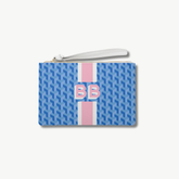 Geo Monogram Stripe Wristlet Clutch