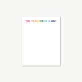 monogram notepad, personalized notepad, custom notepad, monogram stationery, personalized stationery, custom stationery, custom gift, personalized gift, rainbow stationery