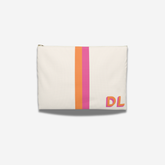Double Stripe Corner Monogram Clutch