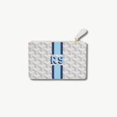 Geo Monogram Stripe Mini Clutch