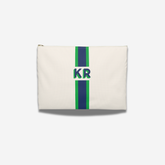 Monogram Stripe Clutch