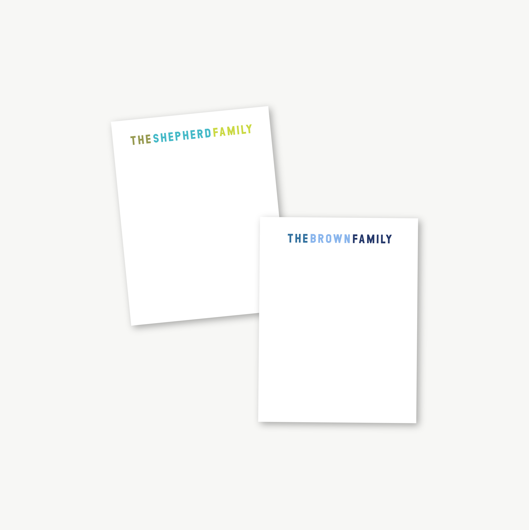 personalized name notepad, family stationery, family notepad, custom family gift, personalized family notepad, housewarming gift