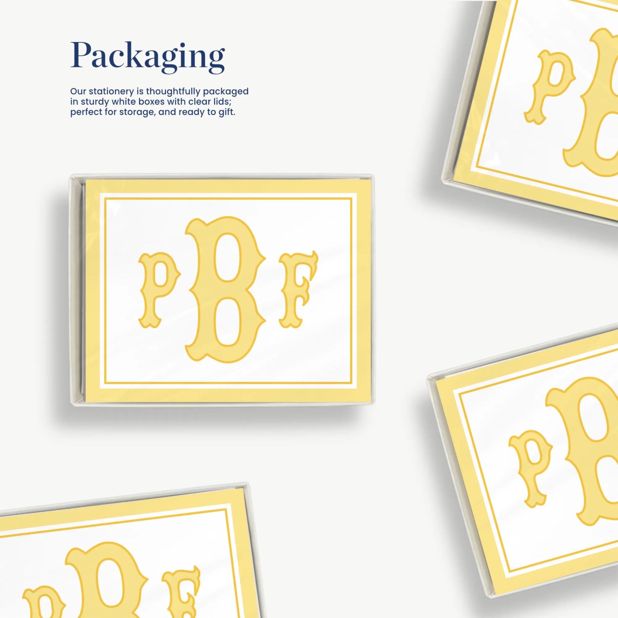 four identical images of a yellow square with the letters "PBF" printed on it, arranged in a grid-like pattern.