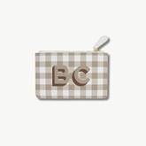 Gingham Monogram Mini Clutch