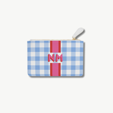 Gingham Monogram Stripe Mini Clutch