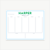 Personalized Weekly Planner Thin Border Notepad