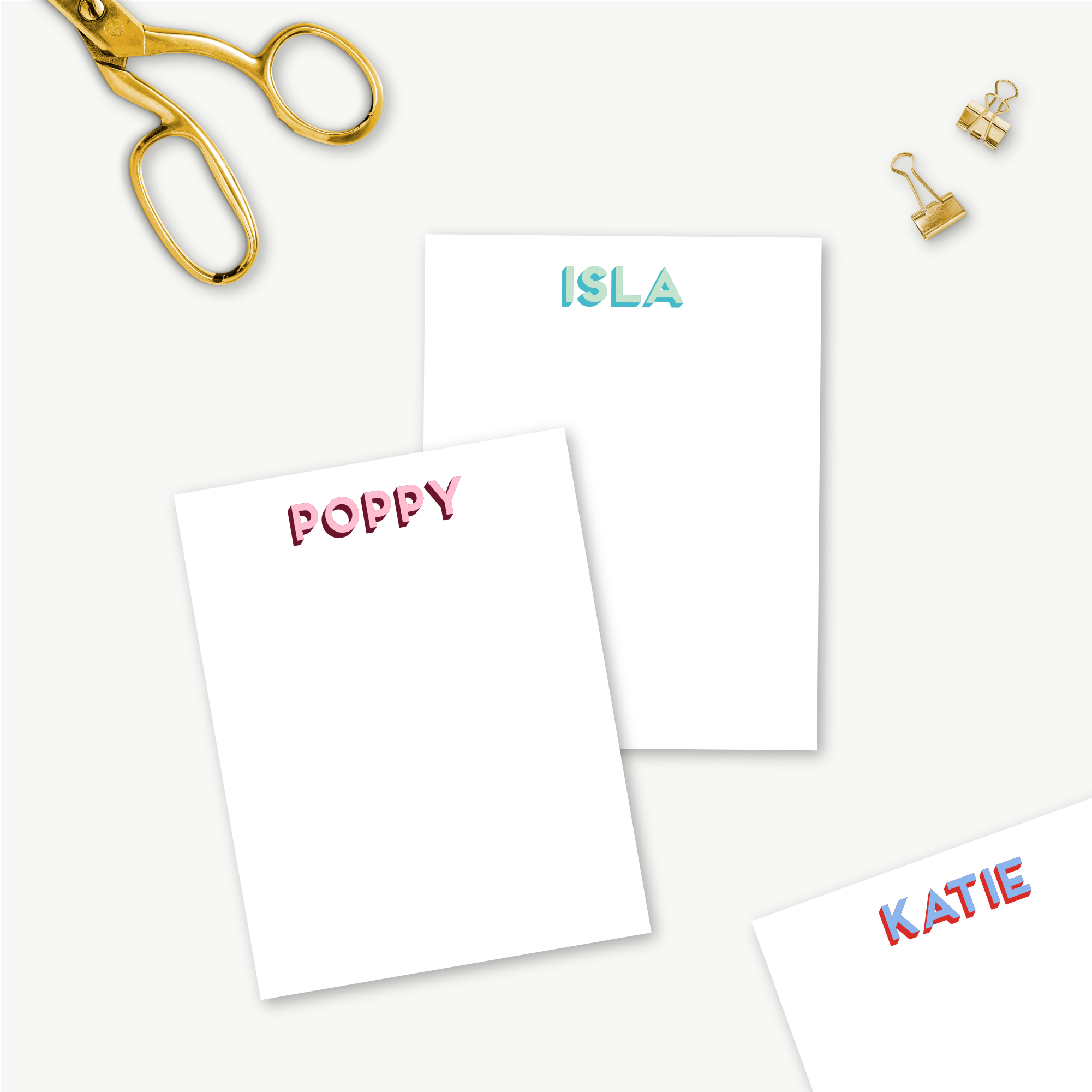 personalized name notepad, lined notepad, monogram stationary / stationary, teacher gift, to do list, grad gift, colorful stationery