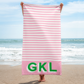 Monogram Turkish Stripe Beach Towel