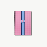 Gingham Monogram Stripe Notebook