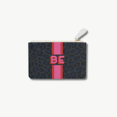 Leopard Monogram Stripe Mini Clutch