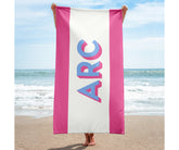 Center Stripe Monogram Beach Towel