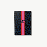 Leopard Monogram Stripe Notebook