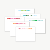 Colorful Family Flat Card Set