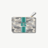 Camo Monogram Stripe Mini Clutch