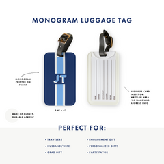 Monogram Stripe Luggage Tag