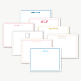 Colorful Double Border Flat Card Set