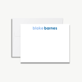 A blank white card with the name 'blake barnes' printed on it.