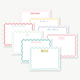 Thin Scallop Wave Border Flat Card Set