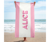 Center Stripe Personalized Beach Towel