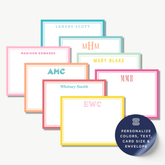 a collection of personalized name cards with various names and monogrammed initials.