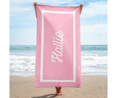 Personalized Beach Towel with Border