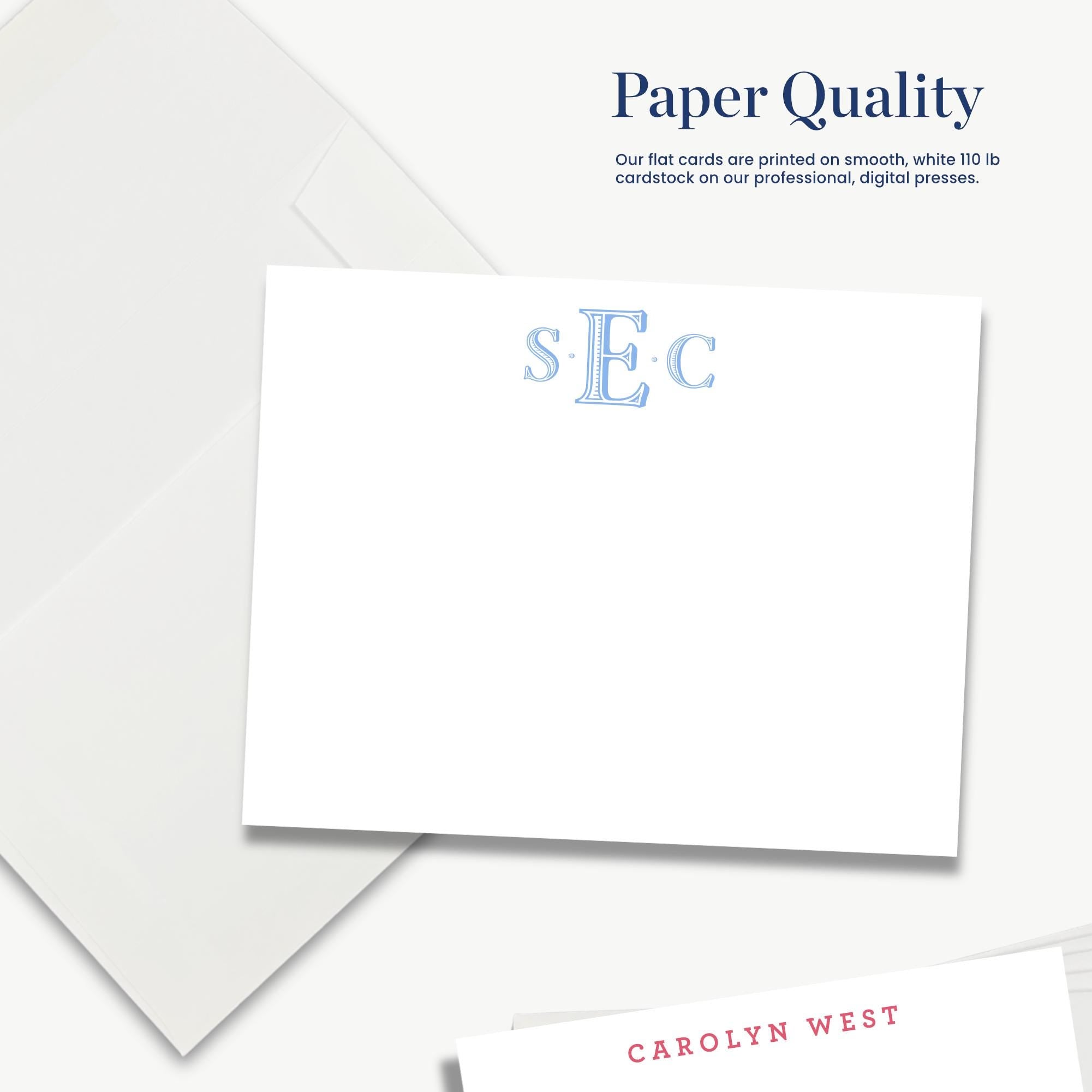 The image is a white card with the text "Paper Quality" printed on it.