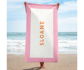 Thick Border Custom Beach Towel