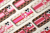 Check Monogram Stripe Phone Case