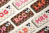 Check Triple Monogram Phone Case