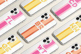 Monogram Stripe Clear Phone Case
