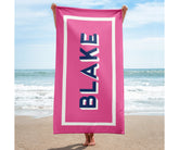 Border Personalized Beach Towel
