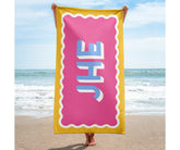 Scallop Shadow Monogram Beach Towel