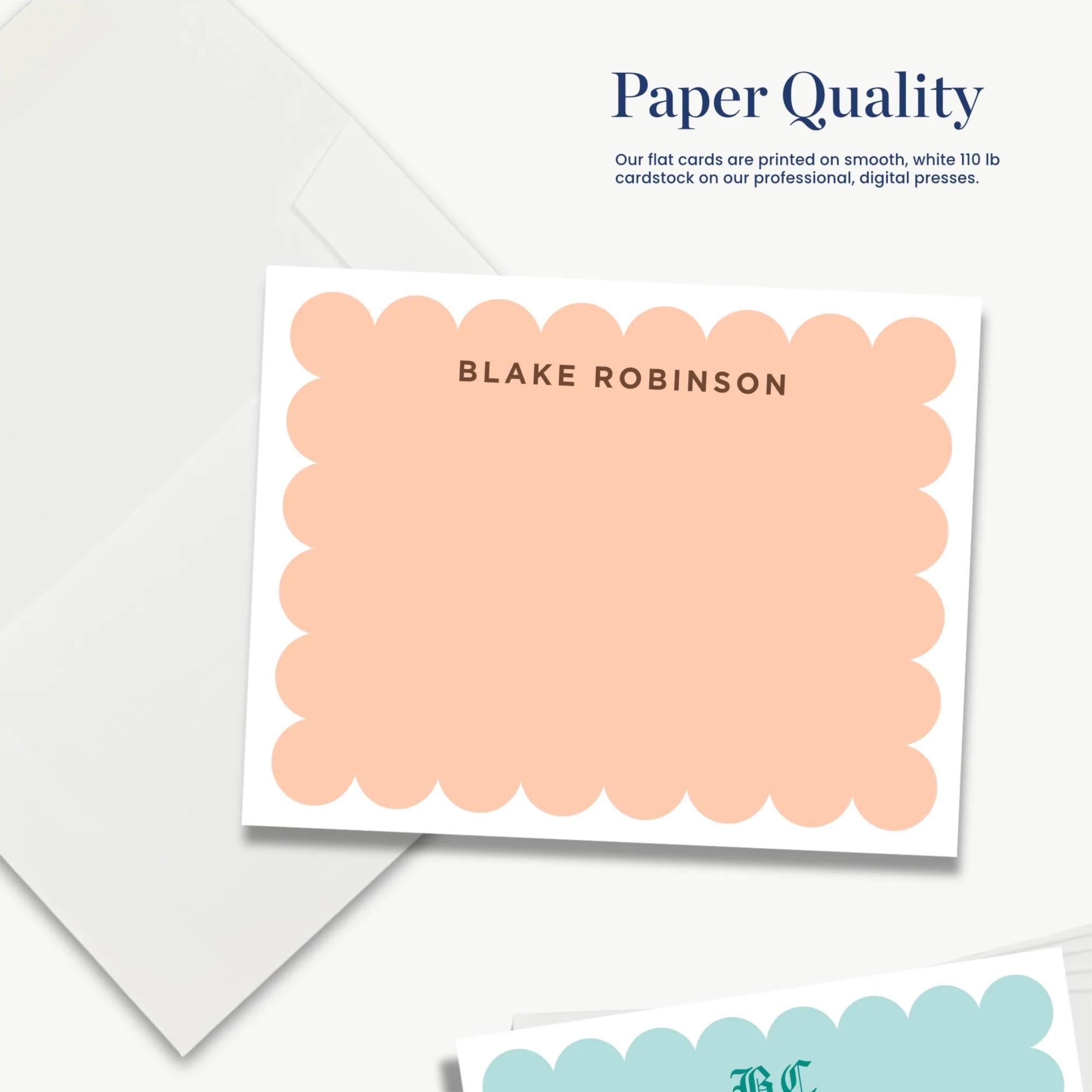 The image is a collage of various images, including a white envelope, a blank card, and a blue card with a green "BC" logo.