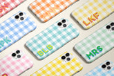 Gingham Corner Monogram Phone Case