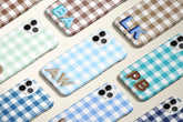 Gingham Bottom Monogram Phone Case