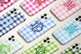 Gingham Monogram Phone Case