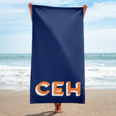 Monogram Solid Beach Towel