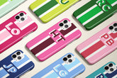 Colorful Monogram Stripe Phone Case