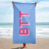 Large Monogram Solid Beach Towel