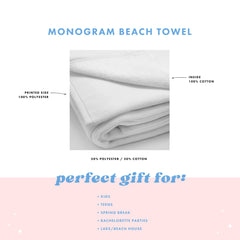 shadow monogram turkish stripe Custom Beach towels, Personalized beach towel, Personalized Bridesmaid Gift, personalized turkish towel
