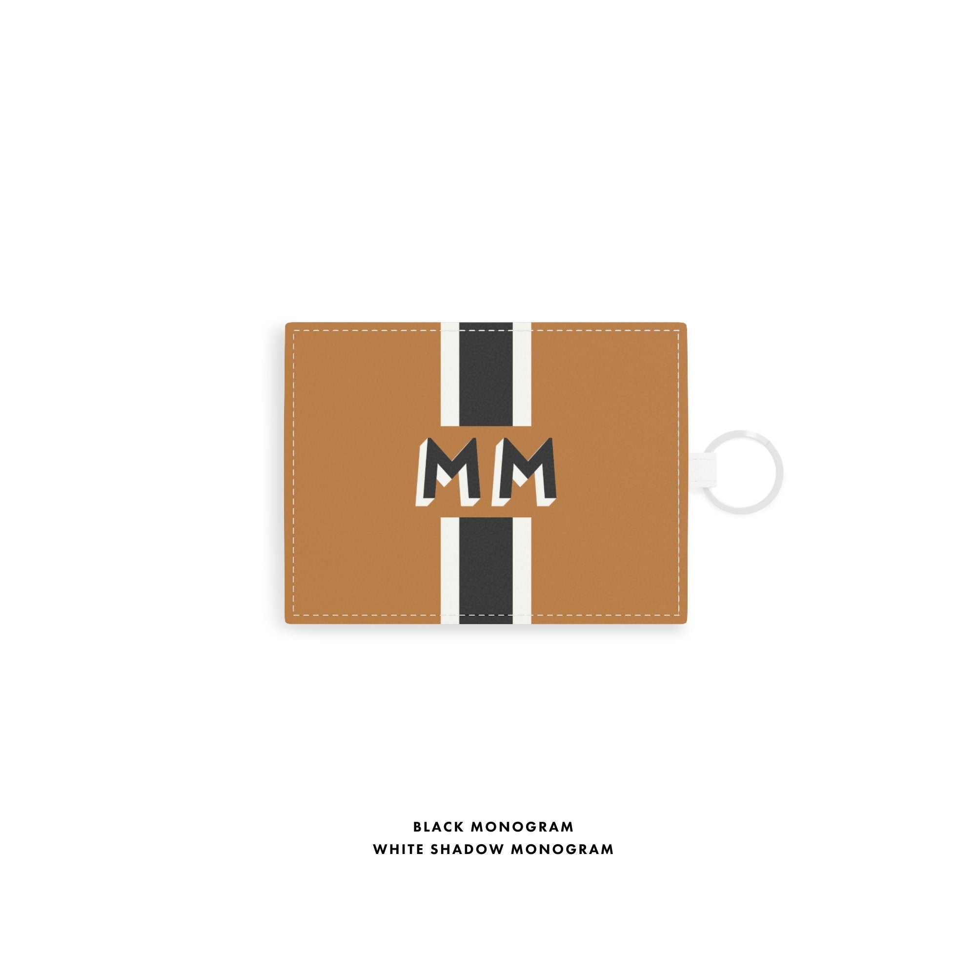 monogram cardholder shadow monogram custom cardholder monogram stripe grad gifts college gifts card wallet