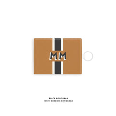 monogram cardholder shadow monogram custom cardholder monogram stripe grad gifts college gifts card wallet